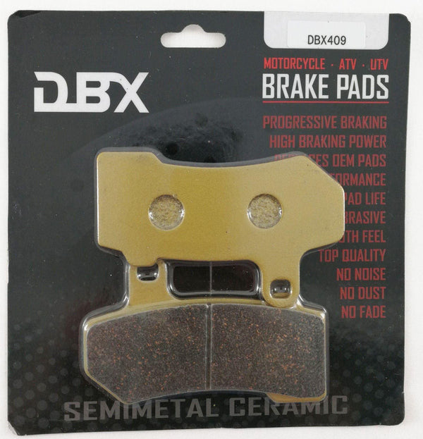 DBX Brake Pads FA409 Dual Front and Rear fits Harley Davidson 41854 / 41852 - 1MOTOSHOP