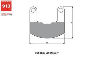 EuroFOX Ultralight Aircraft Brake Pads GOLDfren 913AD (2 Pairs) - 1MOTOSHOP